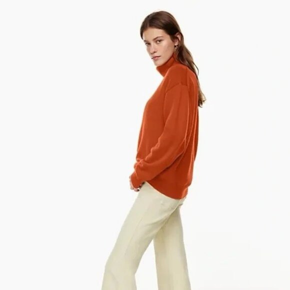 Aritzia 100% Merino Wool Wilfred Free Treasures Turtleneck Sweater Relaxed Fit - Picture 5 of 12